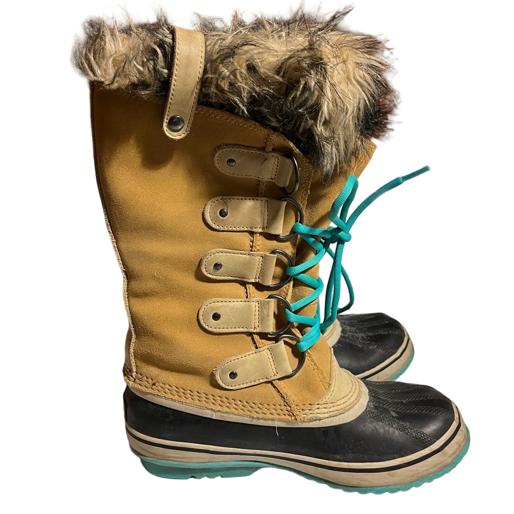 Sorel Joan of Arctic Winter Boots Faux Fur Waterproof Insulated Snow women Sz 7